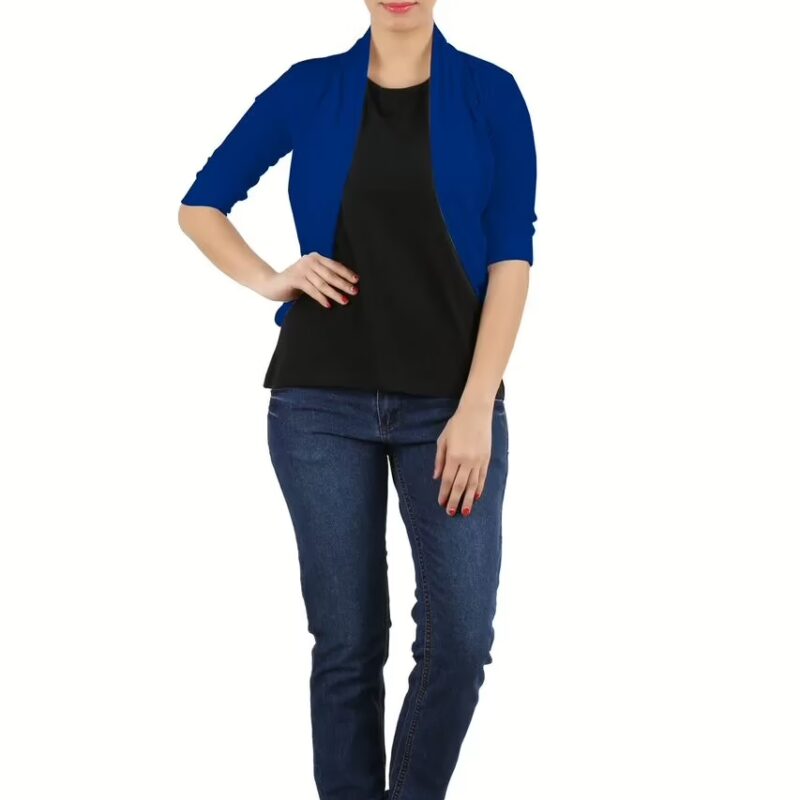 MSS Wings Royal Blue Viscose High Fashionable Shrug
