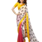 Mizzoli Multi Georgette Printed Saree