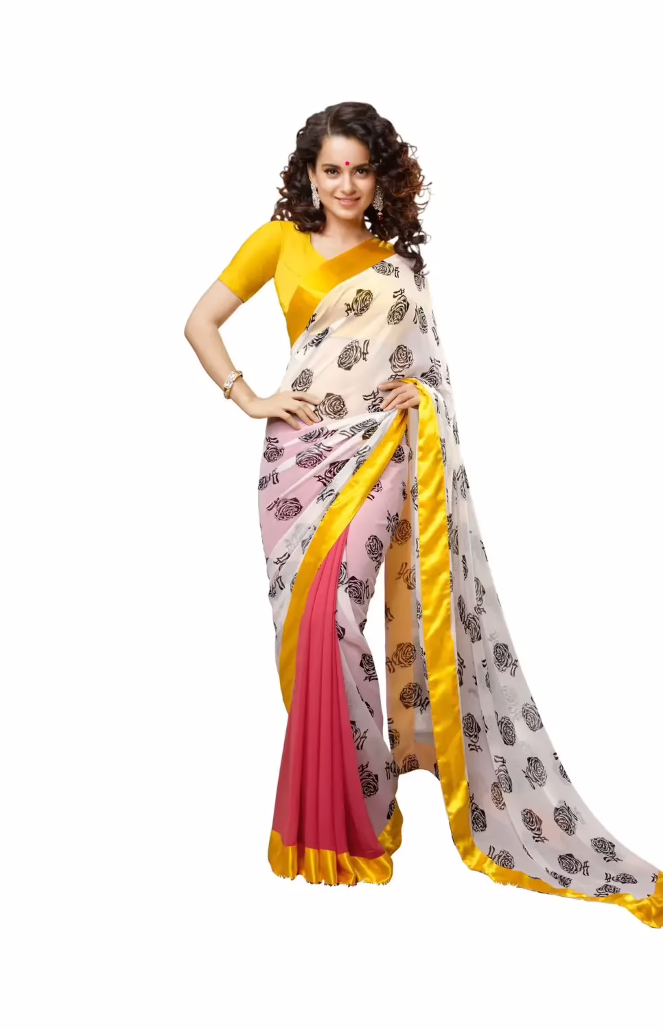 Mizzoli Multi Georgette Printed Saree