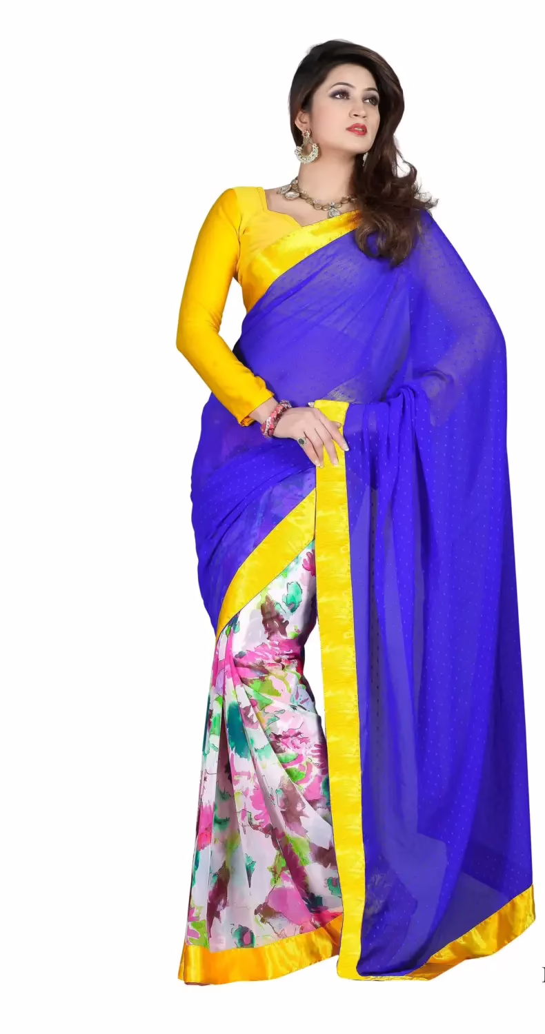 Mizzoli Multi Georgette Printed Saree