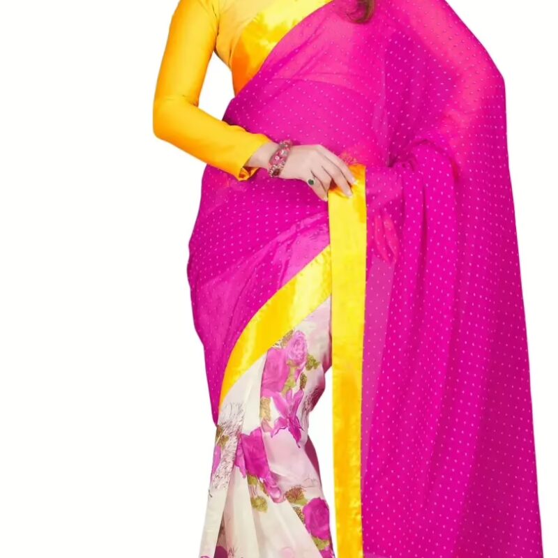 Mizzoli Multi Georgette Printed Saree