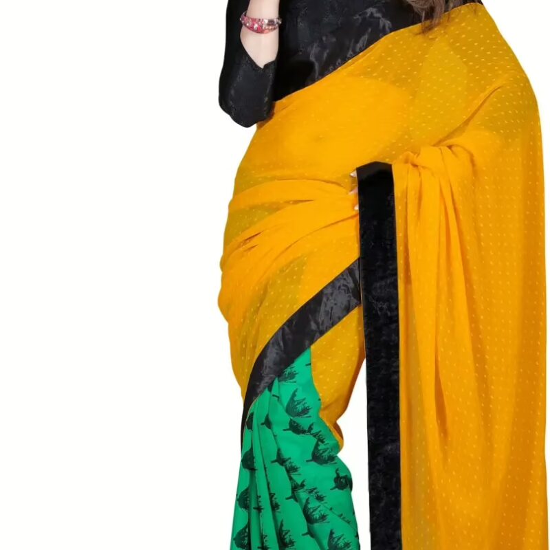 Mizzoli Multi Georgette Printed Saree