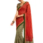 Mizzoli Geomatric Multi Linen Silk Saree