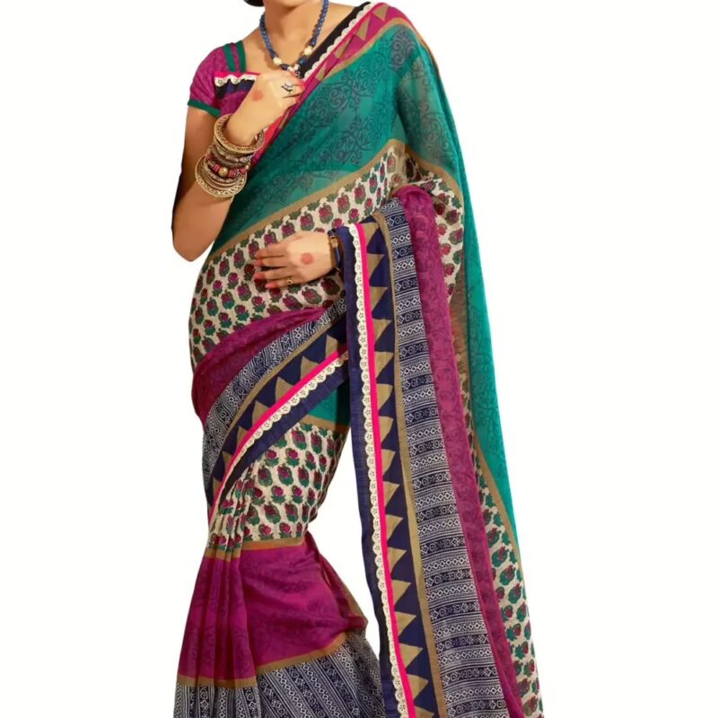 Mizzoli Sizzling Multi Linen Silk Saree