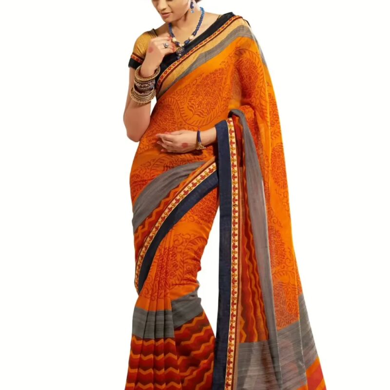 Mizzoli Awesome Multi Linen Silk Saree