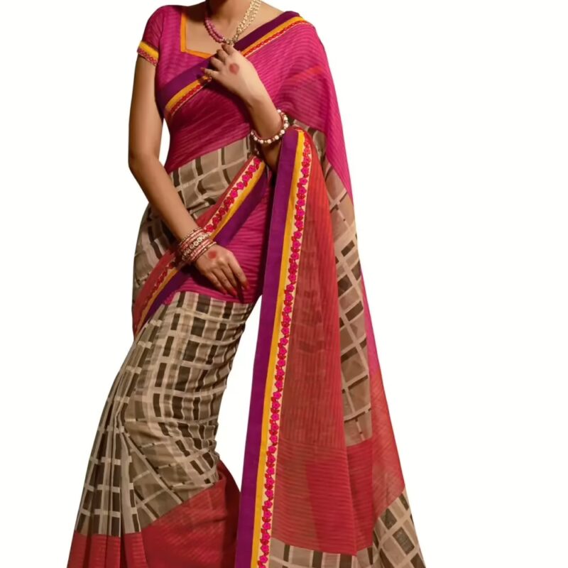 Mizzoli Pleasing Multi Linen Silk  Saree