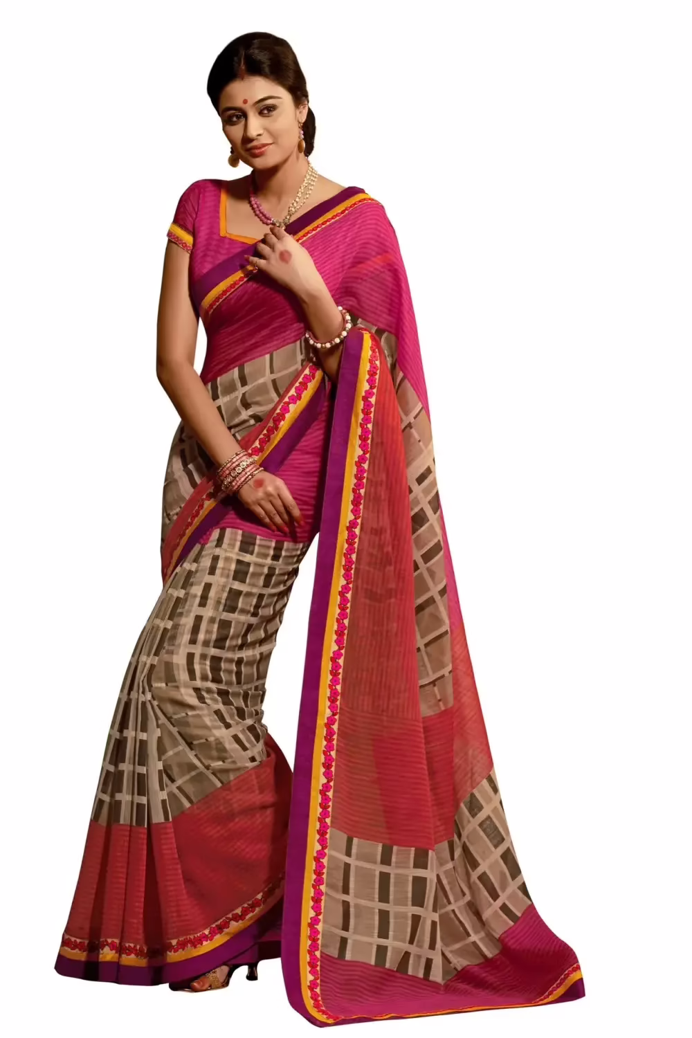 Mizzoli Pleasing Multi Linen Silk Saree