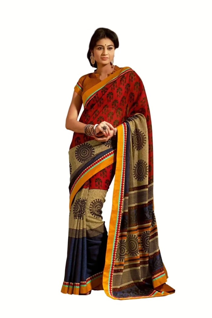 Mizzoli Lovable Multi Linen Silk  Saree