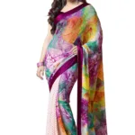 Mizzoli Multi Georgette Casual Print Saree