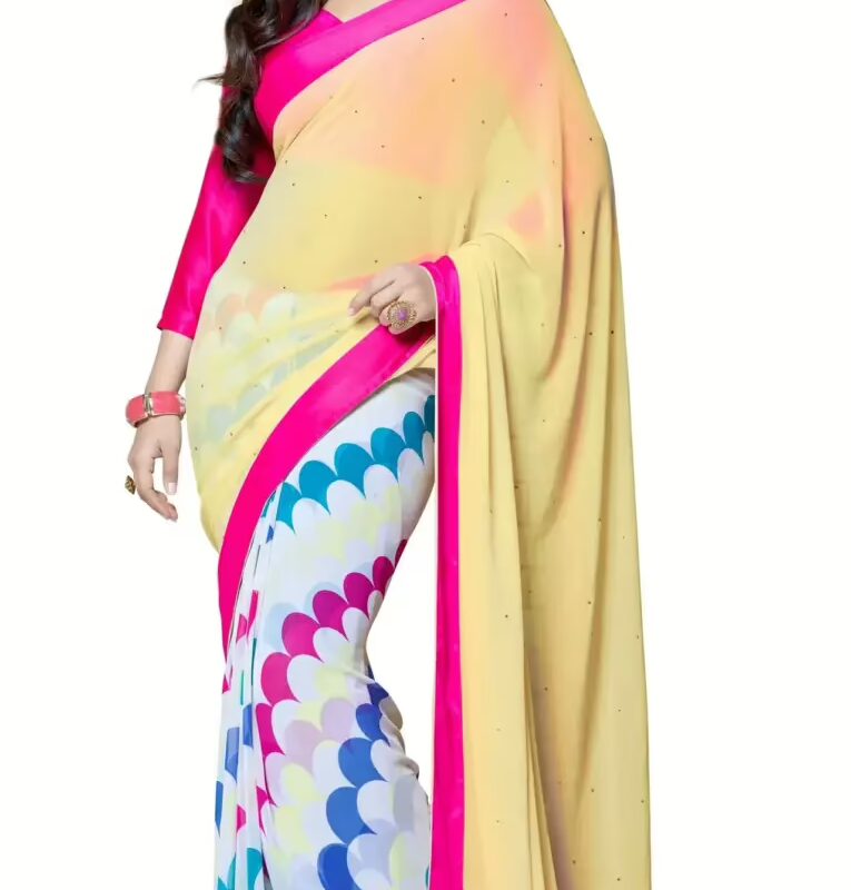 Mizzoli  Multi Georgette  Casual Print Saree
