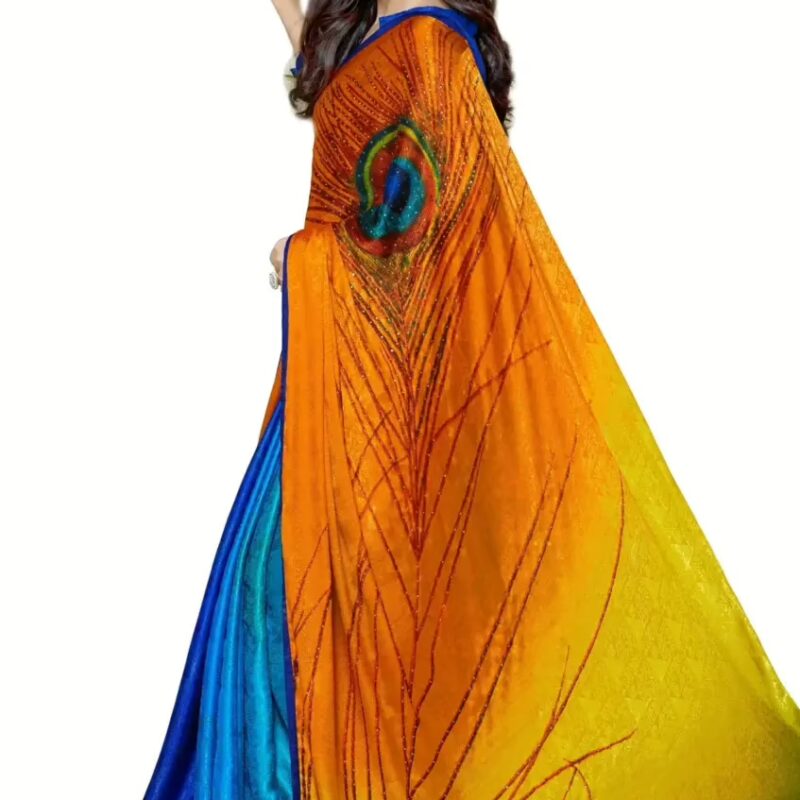 Mizzoli Multi Georgette Casual Print Saree