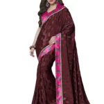 Mizzoli Blue Silk Jacquard Saree With Blouse