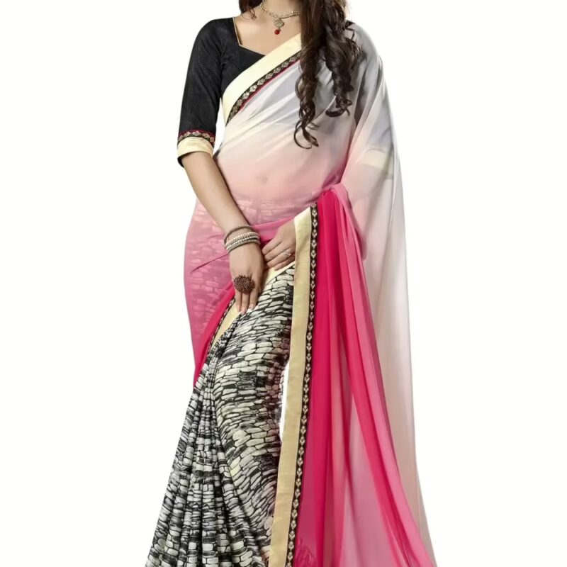 Mizzoli Multi Designer Georgette Printed Sarees