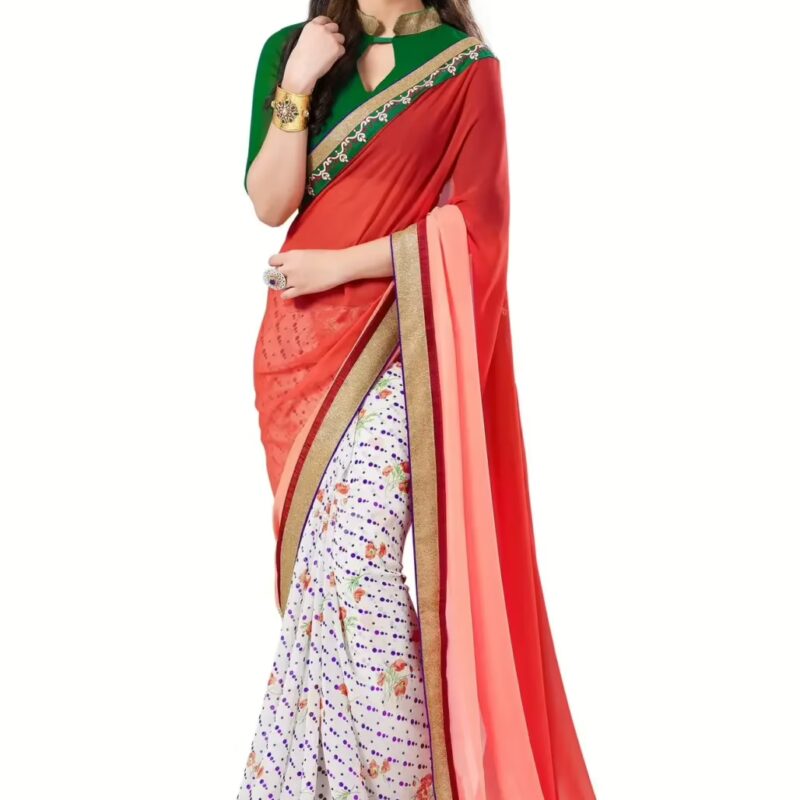 Mizzoli Multi Designer Georgette Printed Sarees