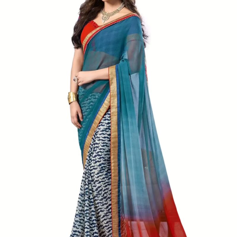 Mizzoli Multi Designer Georgette Printed Sarees