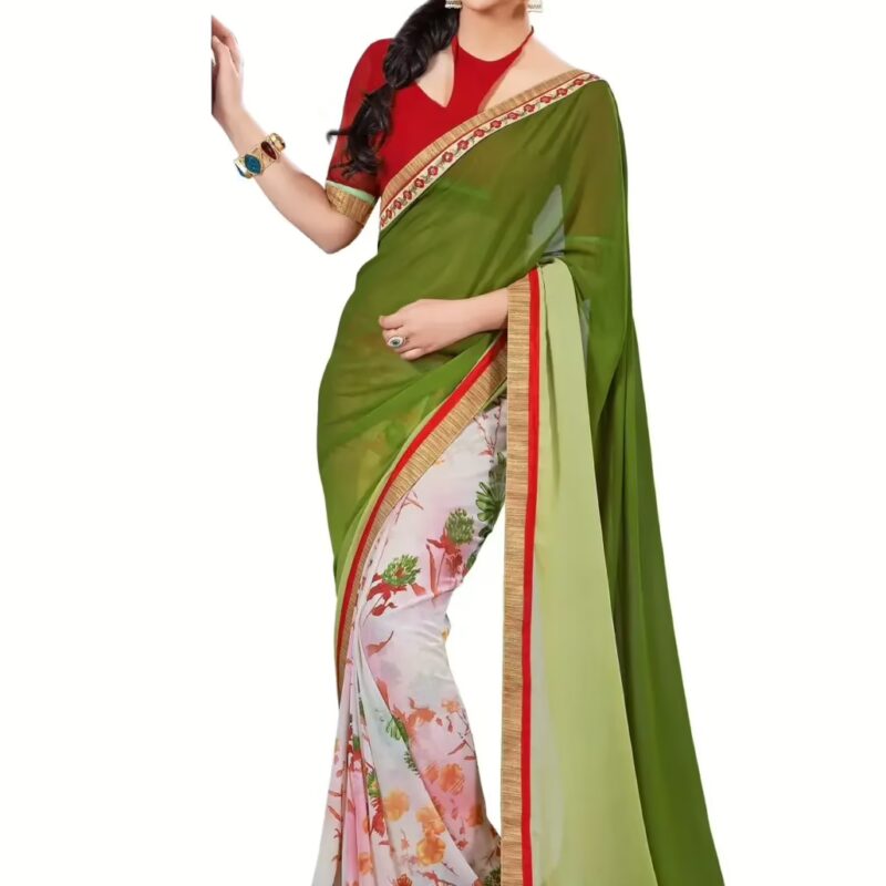 Mizzoli Multi Designer Georgette Printed Sarees
