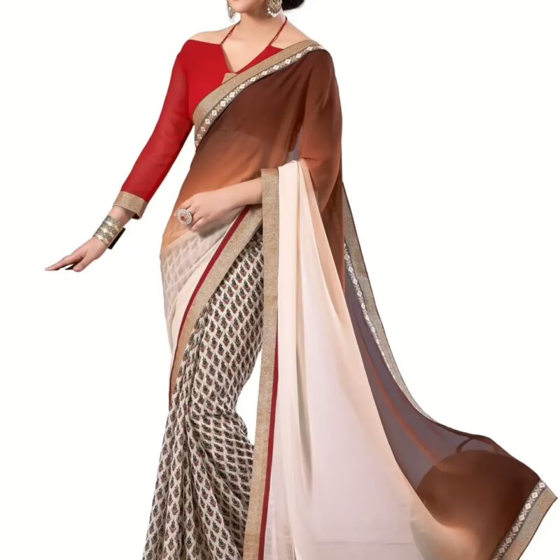 Mizzoli Multi Designer Georgette Printed Sarees