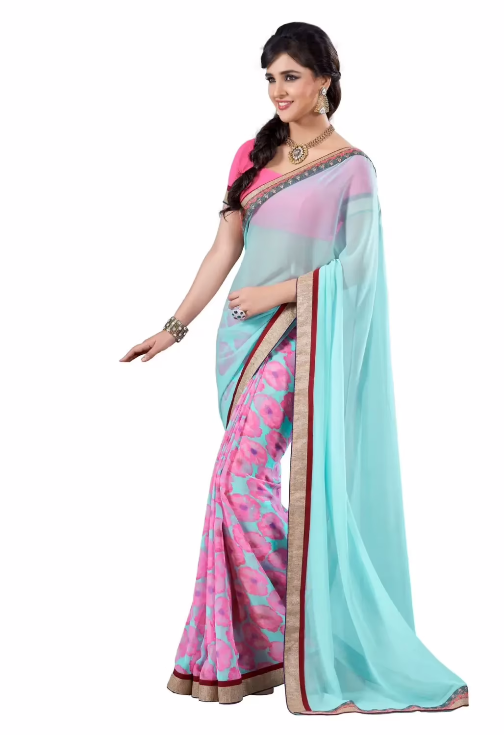Mizzoli Multi Designer Georgette Printed Sarees