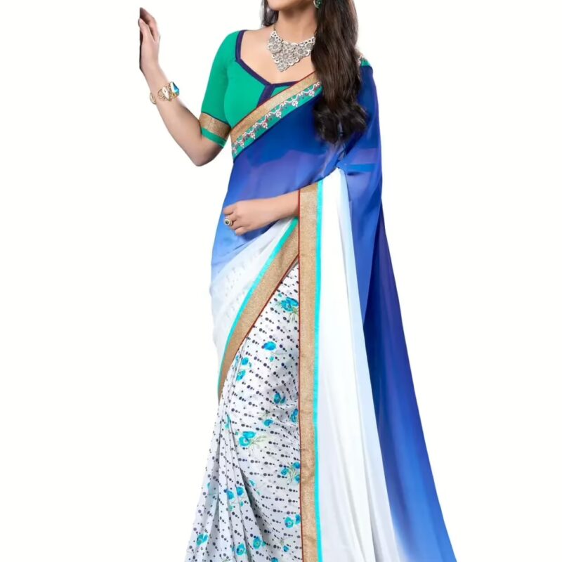 Mizzoli Multi Designer Georgette Printed Sarees