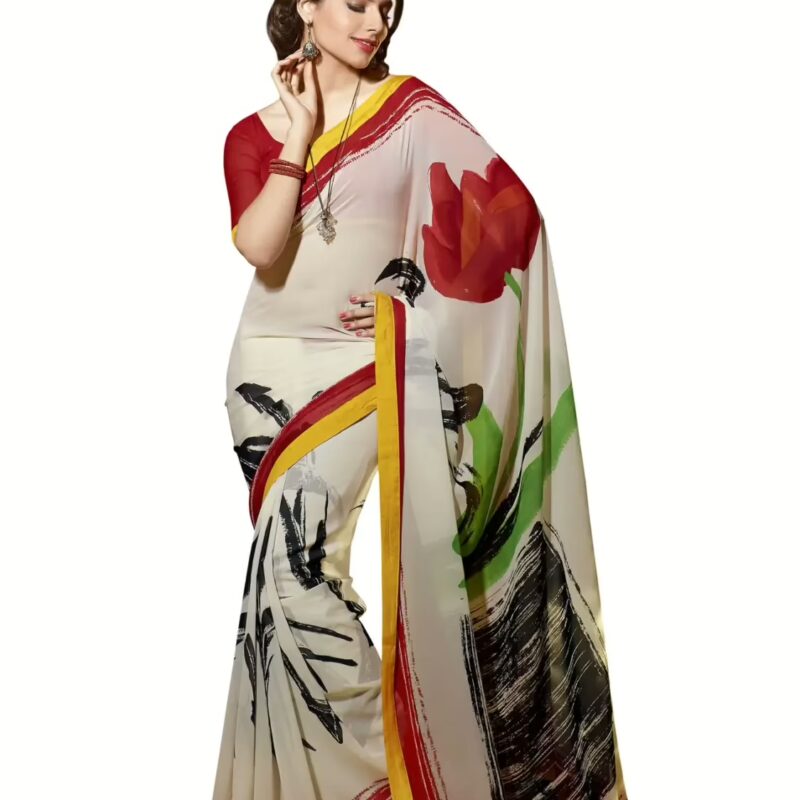 Mizzoli Multi Designer Georgette Printed Sarees