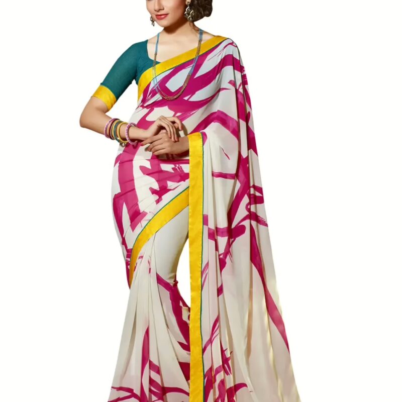 Mizzoli Multi Designer Georgette Printed Sarees