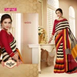 Mizzoli  Multicolor Crepe Saree
