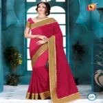 Shringar Deep Pink New Fancy Net Saree