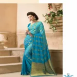 Sakshi Multi Color New Fancy Crepe Silk Saree