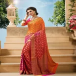 Sakshi Multi Color New Fancy Crepe Silk Saree