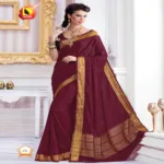 Sindoor 2 Brown New Fancy Crepe Saree