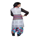 Pazaar Off-white & Black Printed Party Kurti