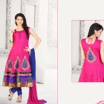 Pazaar Kaanchi Persian Rose Pink Embroidered Anarkali Salwar Kameez