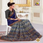 Leela Collection Multi New Fancy Jacquard Georgette,Chiffon Saree