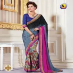 Leela Collection Multi New Fancy Chiffon Saree
