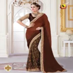 Leela Collection Multi New Fancy Georgette Saree