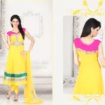 Pazaar Kaanchi Lemon Yellow Embroidered Anarkali Salwar Kameez