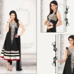 Pazaar Kaanchi Z Black Embroidered Anarkali Salwar Kameez