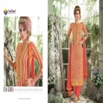 Hi-Fashion Rust Print Straight Suit