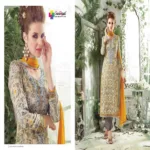 Hi-Fashion Grey  Print Straight Suit
