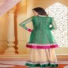 Pazaar Rangoli Jungle Green and Peach Yellow Embroided Lehenga Choli - Image 2