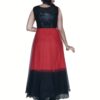 Pazaar Cardinal Red & Black Embroidered Festival Anarkali Kameez - Image 2