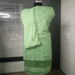 Hi-Fashion Green Embroidered Unstitched Cotton Straight Suit