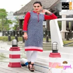 Hi-Fashion Designer Navy Printed Cotton Kurti