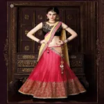 Hi-Fashion Embroidered Tricolour Lehenga Choli