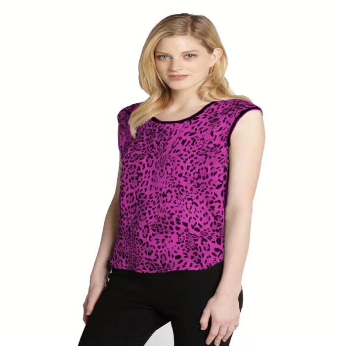 Cheeky Magenta Animal Print Sleeveless Top