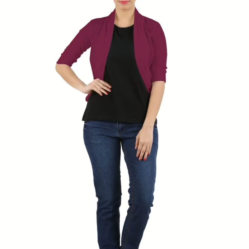 MSS Wings Magenta Viscose High Fashionable Shrug