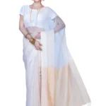 Pazaar Beige Yellow Festival Saree With Matching Blouse Piece
