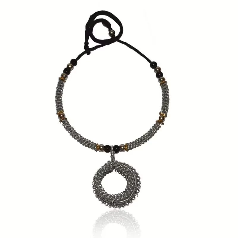 Pazaar Silver Dokra Festival Necklace