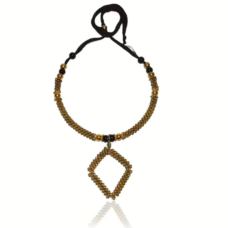 Pazaar Golden Dokra Festival Necklace