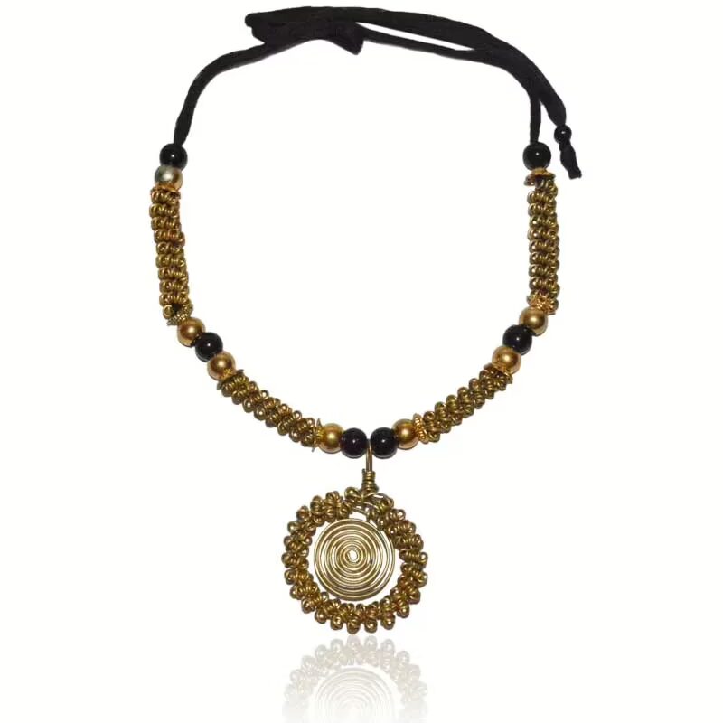 Pazaar Golden Dokra Festival Necklace